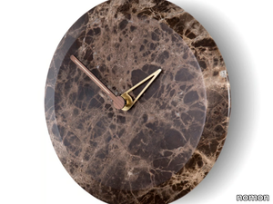 BARI - Wall-mounted Dark Emperador marble clock _ nomon