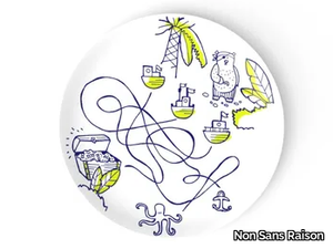 THE THREE WAYS - Round porcelain plate for children _ Non Sans Raison