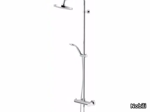 BLUES - Wall-mounted shower panel with overhead shower _ Nobili