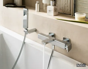 LOOP - Wall-mounted bathtub mixer with hand shower _ Nobili