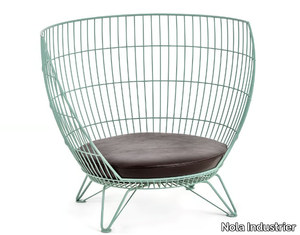 BIG & SMALL BASKET - Stainless steel armchair high-back _ Nola Industrier