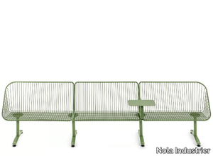 KORG - Modular powder coated steel bench seating with back _ Nola Industrier