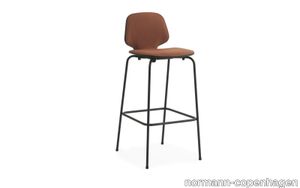 My Chair Barstool 75 cm Front Upholstery Black Steel Black/Synergy