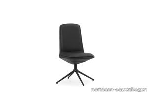 Off Chair Low 4L Black Aluminum With Cushion Ultra Leather