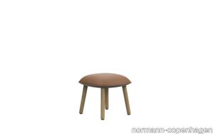 Ace Footstool Oak Ultra Leather