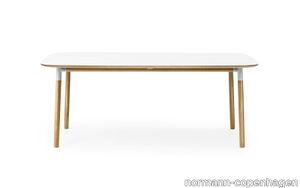 Form Table 95 x 200 cm White/Oak