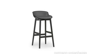 Hyg Barstool 75 cm Front Upholstery Black Oak Black/Ultra Leather