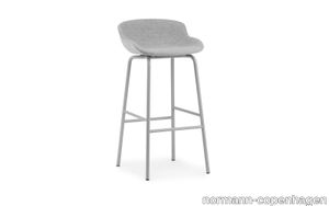 Hyg Barstool 75 cm Full Upholstery Steel Grey/Synergy