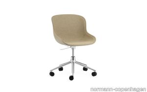 Hyg Chair Swivel 5W Gaslift Front Upholstery Black Alu Sand/Main Line Flax