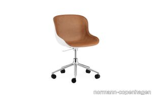 Hyg Chair Swivel 5W Gaslift Front Upholstery Alu White/Ultra Leather