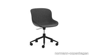 Hyg Chair Swivel 5W Gaslift Front Upholstery Black Alu Black/Main Line Flax