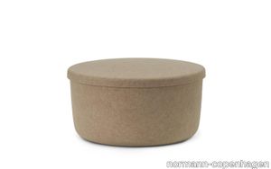Hide Storage Pouf Large Grey