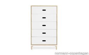 Kabino Dresser w. 5 Drawers Grey