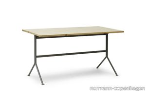 Kip Desk Grey Steel Dark Brown