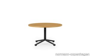 Lunar Coffee Table Black Alu H40 Ø70 cm Oak