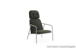 Pad Lounge Chair High Grey Steel Black/Synergy