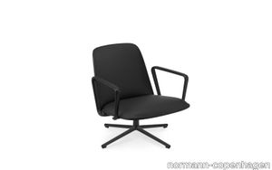 Pad Lounge Chair Low Swivel Black Alu Black/Oceanic