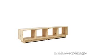 Plank Bookcase Low Pine