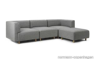 Redo Modular Sofa 3 Seater Oak Legs W. Pouf Hallingdal