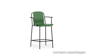 Studio Bar Armchair 65 cm Black steel/ green
