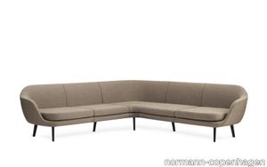 Sum Modular Sofa 4 seater Corner Black Aluminum Main Line Flax