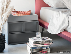 CUBE SYSTEM - Bedside table with drawers _ Novamobili