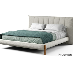 GROOVE - Fabric double bed with upholstered headboard _ Novamobili