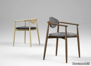 ROSE - Wooden chair with armrests _ Novamobili