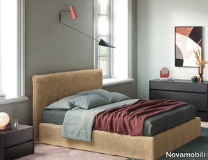 TWIGGY - Upholstered fabric storage bed _ Novamobili