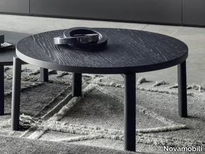 FLY - Round oak coffee table for living room _ Novamobili