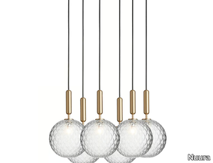 MIIRA 6 BRASS OPTIC - LED glass chandelier _ Nuura