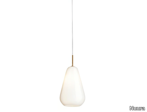 ANOLI 1 MEDIUM OPAL - Blown glass pendant lamp _ Nuura