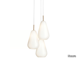 ANOLI 3 OPAL - Blown glass pendant lamp _ Nuura