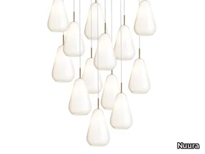 ANOLI 13 OPAL - Blown glass pendant lamp _ Nuura