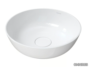 SILK M+ SILKR400 - Round countertop composite material washbasin _ OMNIRES