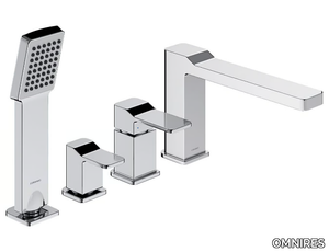 SLIDE SL7732 - Deck mounted 4 hole bathtub tap with hand shower _ OMNIRES