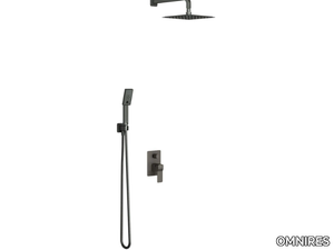 SLIDE SYSSL12 - Recessed shower set with overhead shower and hand shower _ OMNIRES