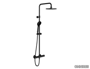 Y Y1244LUXL - Thermostatic shower panel with overhead shower and hand shower _ OMNIRES