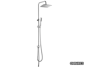 MICRO S SYSY/K - Wall-mounted shower panel with overhead shower and hand shower _ OMNIRES