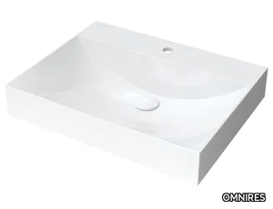 NAXOS M+ NAXOS600 - Semi-inset composite material washbasin _ OMNIRES