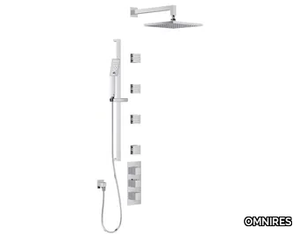 FRESH SYSFR12X - Thermostatic shower set with overhead shower and hand shower _ OMNIRES