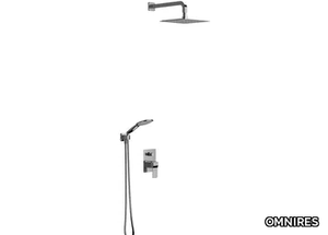 SLIDE SYSSL10 - Recessed shower set with overhead shower and hand shower _ OMNIRES