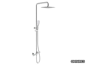 UNI Y1244D - Thermostatic shower panel with overhead shower and hand shower _ OMNIRES