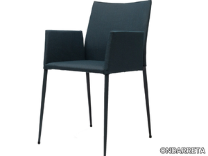 MOKA - Upholstered fabric chair with armrests _ ONDARRETA