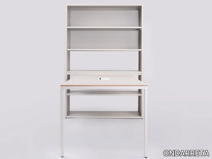 DRY TABLE + SHELF - Metal bookcase / office desk _ ONDARRETA