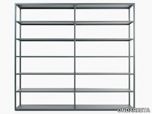 DRY MODULE 6 - Double-sided modular metal bookcase _ ONDARRETA