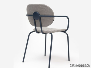 HARI - Steel chair with armrests with integrated cushion _ ONDARRETA