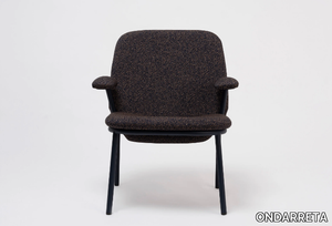 LANA - Upholstered fabric chair with armrests _ ONDARRETA