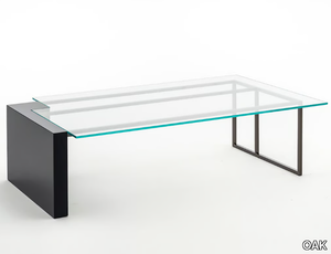 BRERA SC5046/PV - Low wood and glass coffee table _ OAK