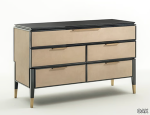 CASTELLO SC5095 - Leather chest of drawers _ OAK